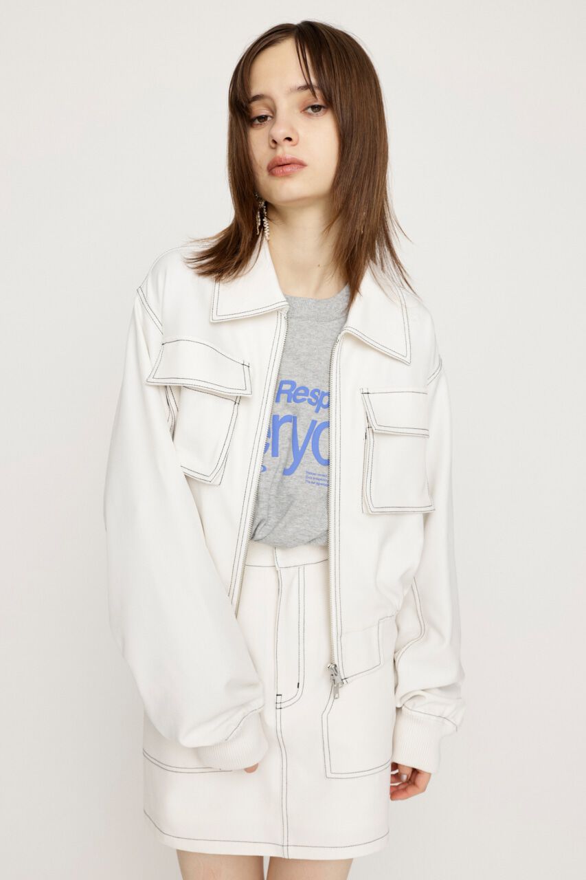 SLY「BI COLOR STITCH SET UP」|ワンピース|O/WHT1