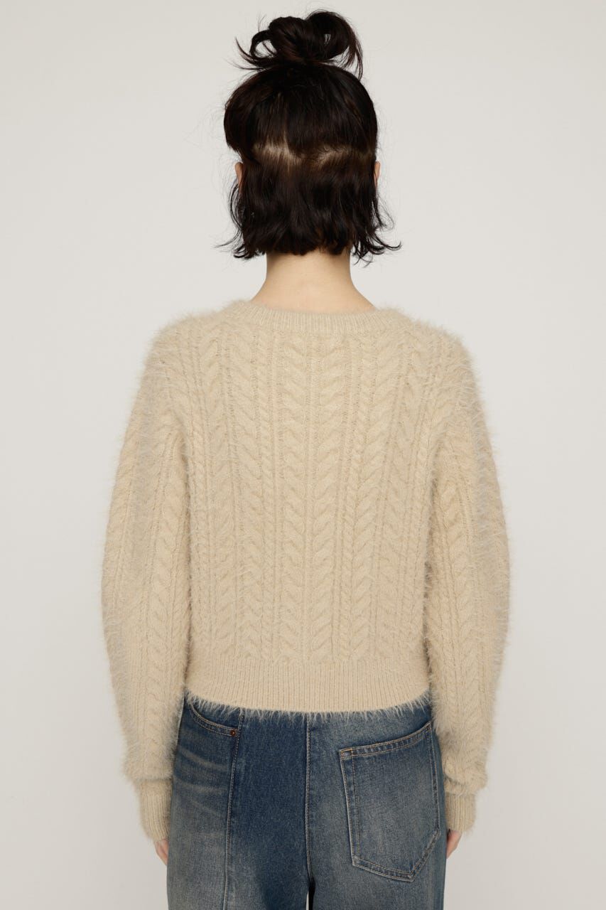 SLY「SHINY CABLE カーディガン」|カーディガン|