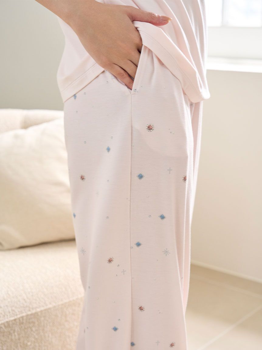 SNIDEL HOME「総柄ロングパンツ」|ルームウェア|