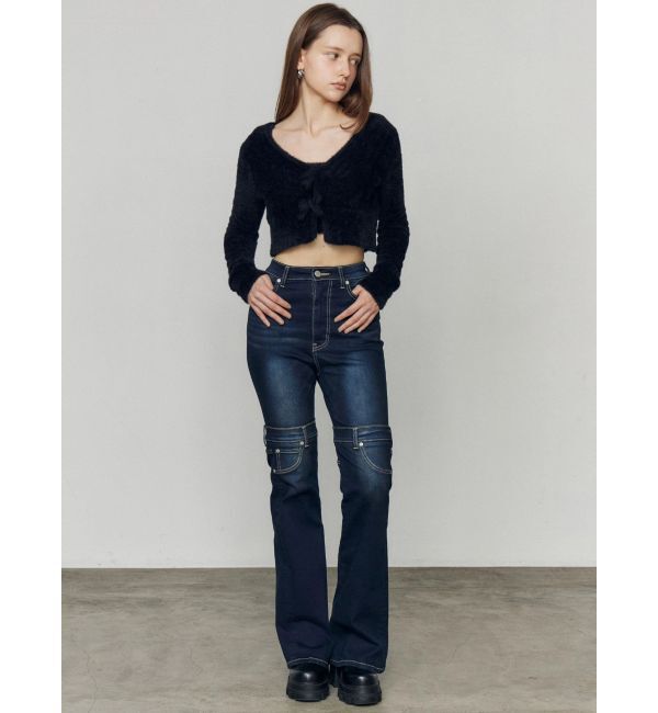 EMODA「ハイカバーフレアパギンス」|デニム|