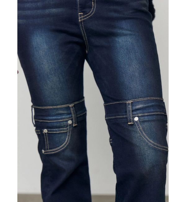 EMODA「ハイカバーフレアパギンス」|デニム|