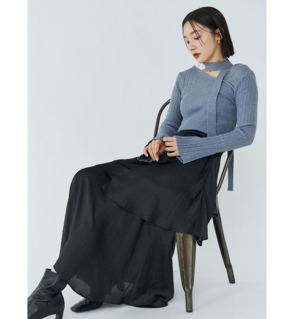 LAGUNAMOON「ヘムスリットティアードスカート」|スカート|