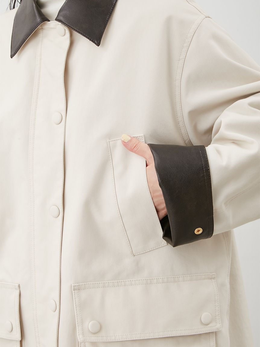 Mila Owen「ハーフ丈ハンティングジャケット」|ミリタリージャケット|