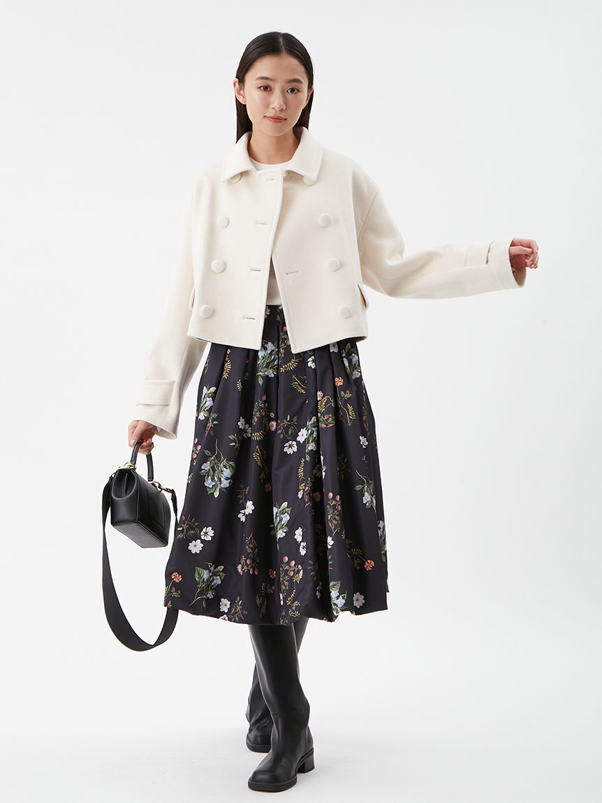 Mila Owen「ウールカシミヤショート丈ピーコート」|ブルゾン・スタジャン|