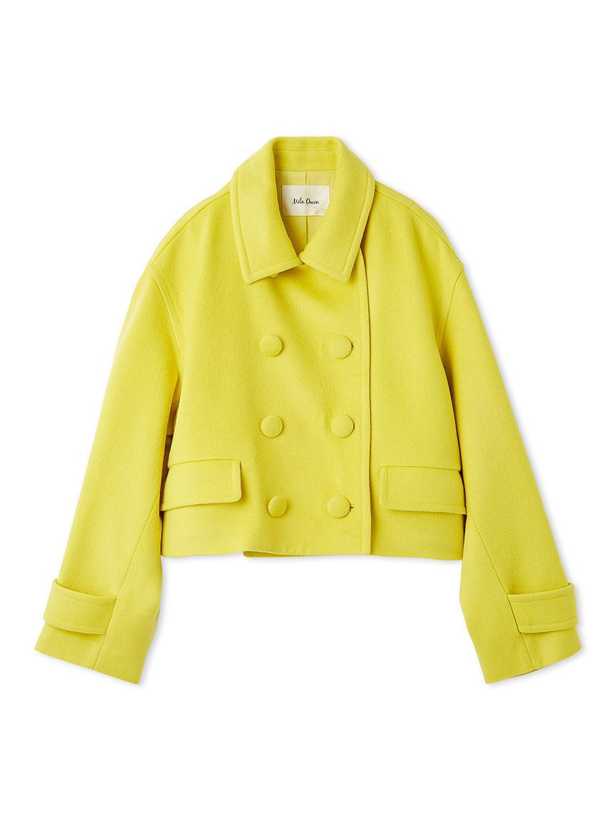 Mila Owen「ウールカシミヤショート丈ピーコート」|ブルゾン・スタジャン|YEL