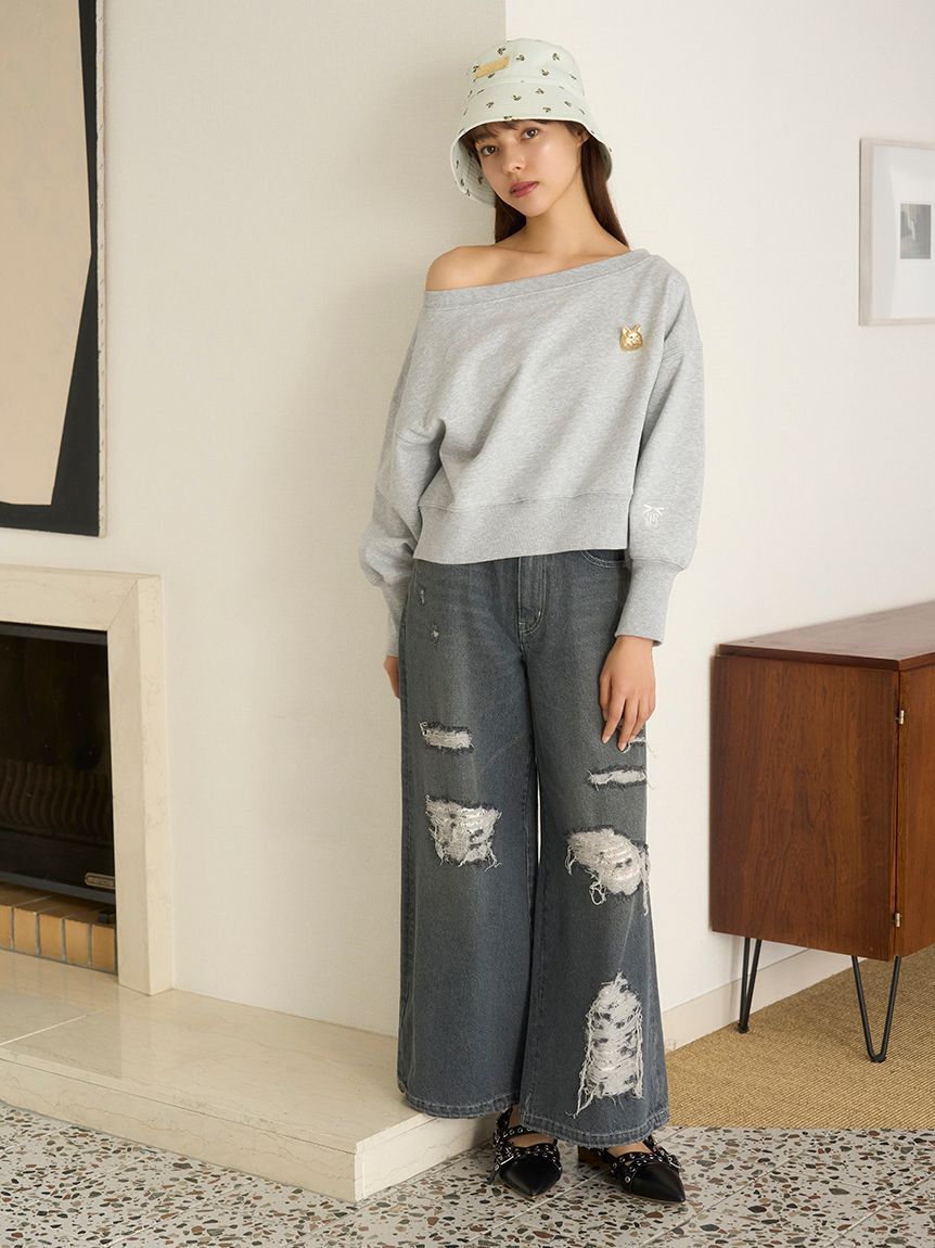 FURFUR「クロスストラップアイレットシューズ」|サンダル|