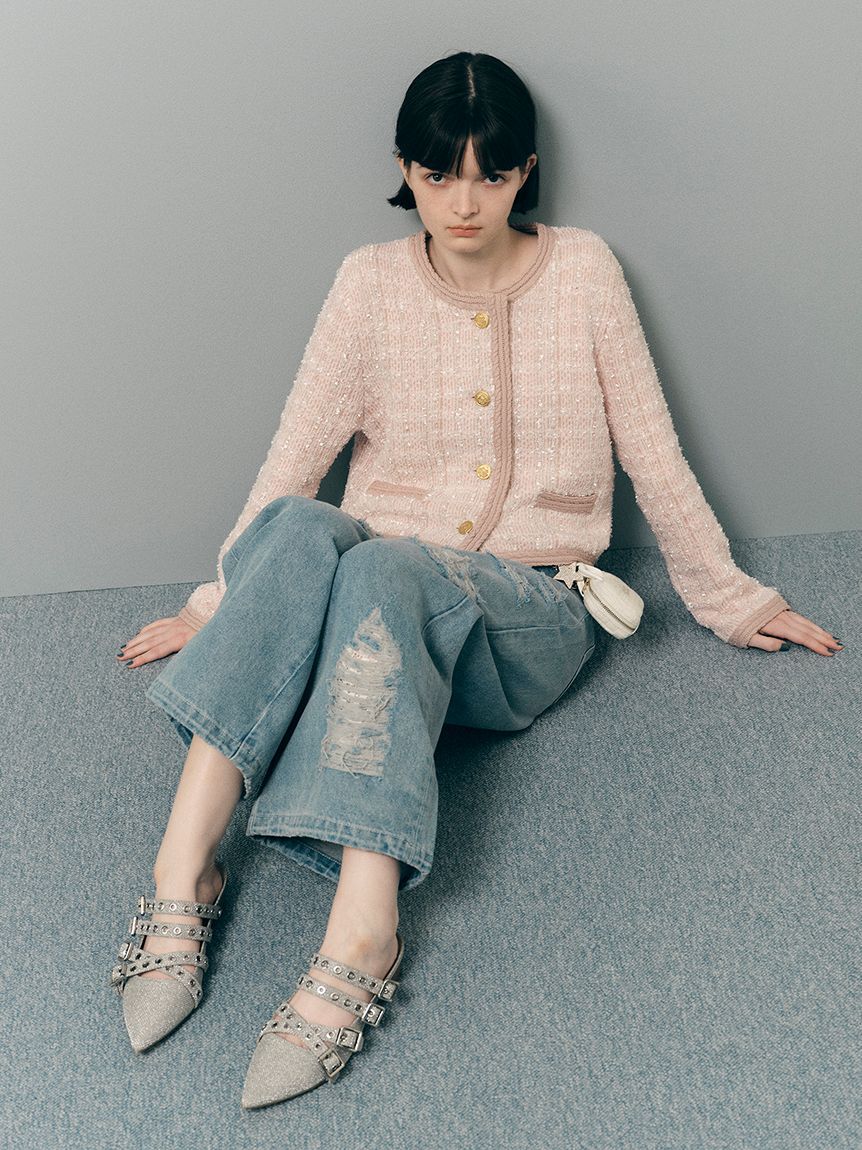 FURFUR「クロスストラップアイレットシューズ」|サンダル|