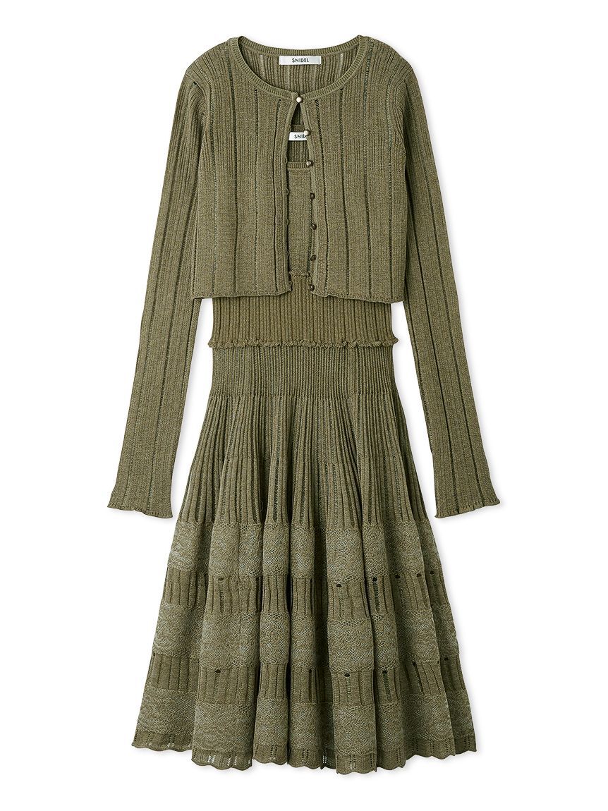 SNIDEL「レースクロシェカーデセットワンピース」|ワンピース|OLV