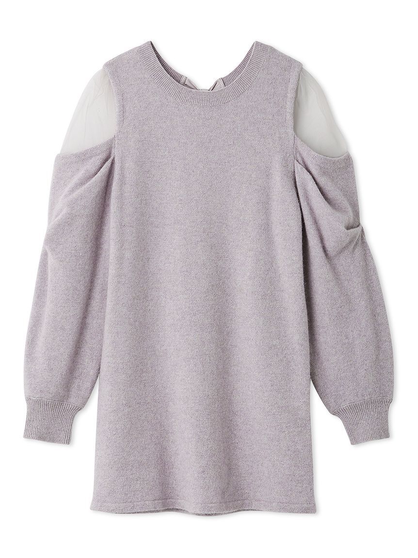 SNIDEL「シースルーショルダーニットワンピース」|ワンピース|