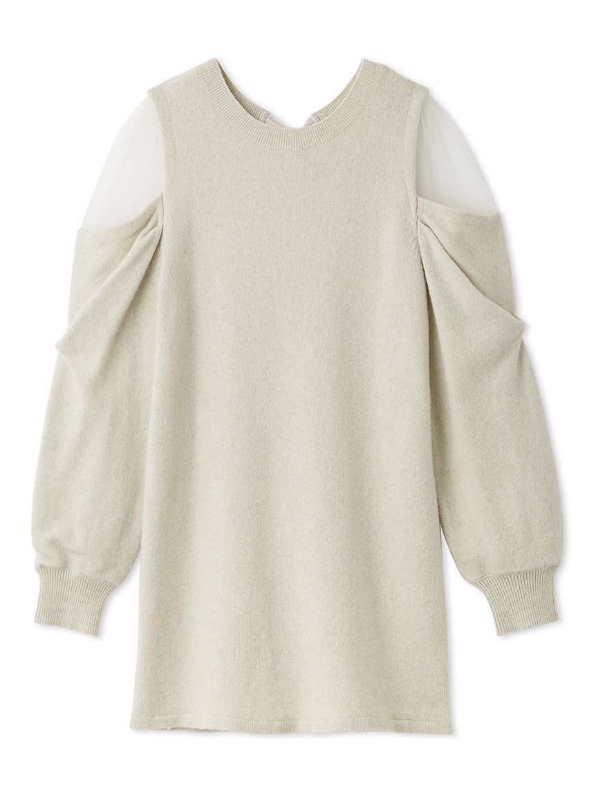 SNIDEL「シースルーショルダーニットワンピース」|ワンピース|