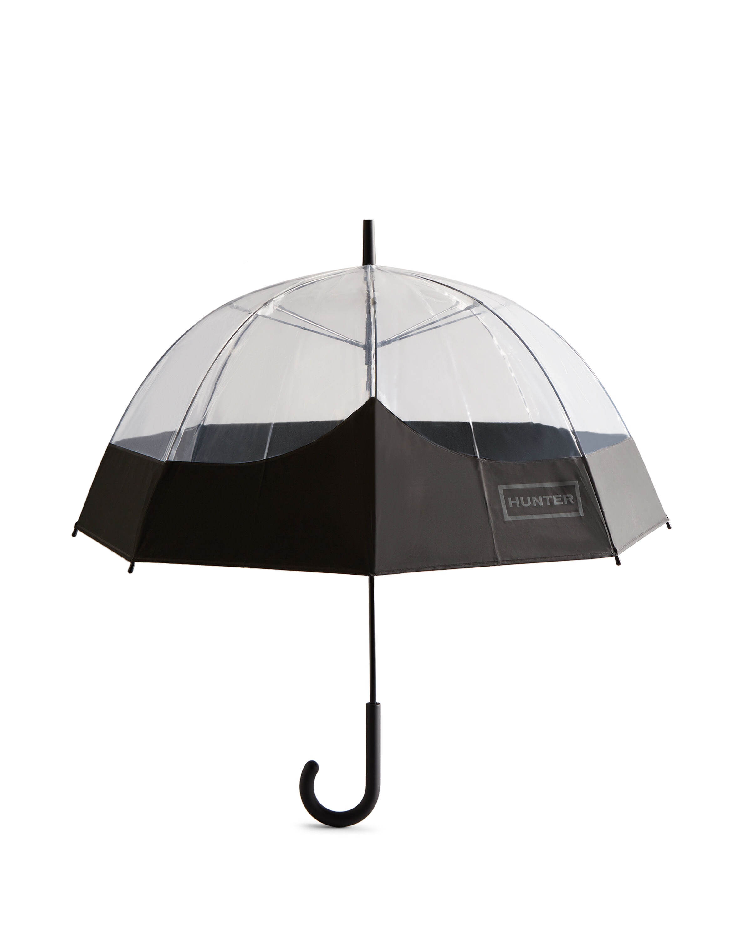 HUNTER「TRANSPARENT MOUSTACHE BUBBLE UMBRELLA」|傘|BLK
