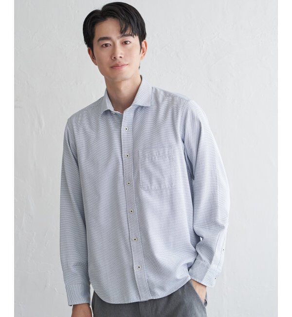 IKKA LOUNGE「デニムライクスイスカラーシャツ」|シャツ・ブラウス|