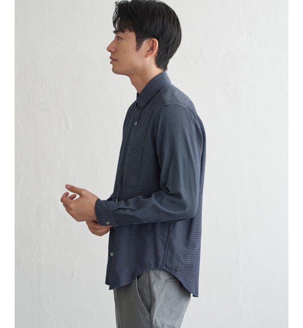 IKKA LOUNGE「デニムライクスイスカラーシャツ」|シャツ・ブラウス|