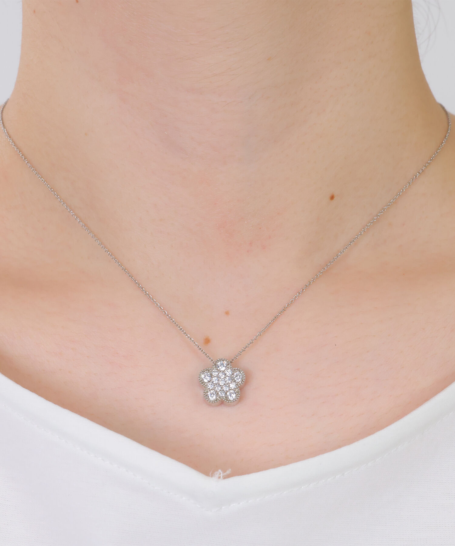 MARY QUANT「ダブルサイドデイジー ネックレス」|ネックレス|シルバー