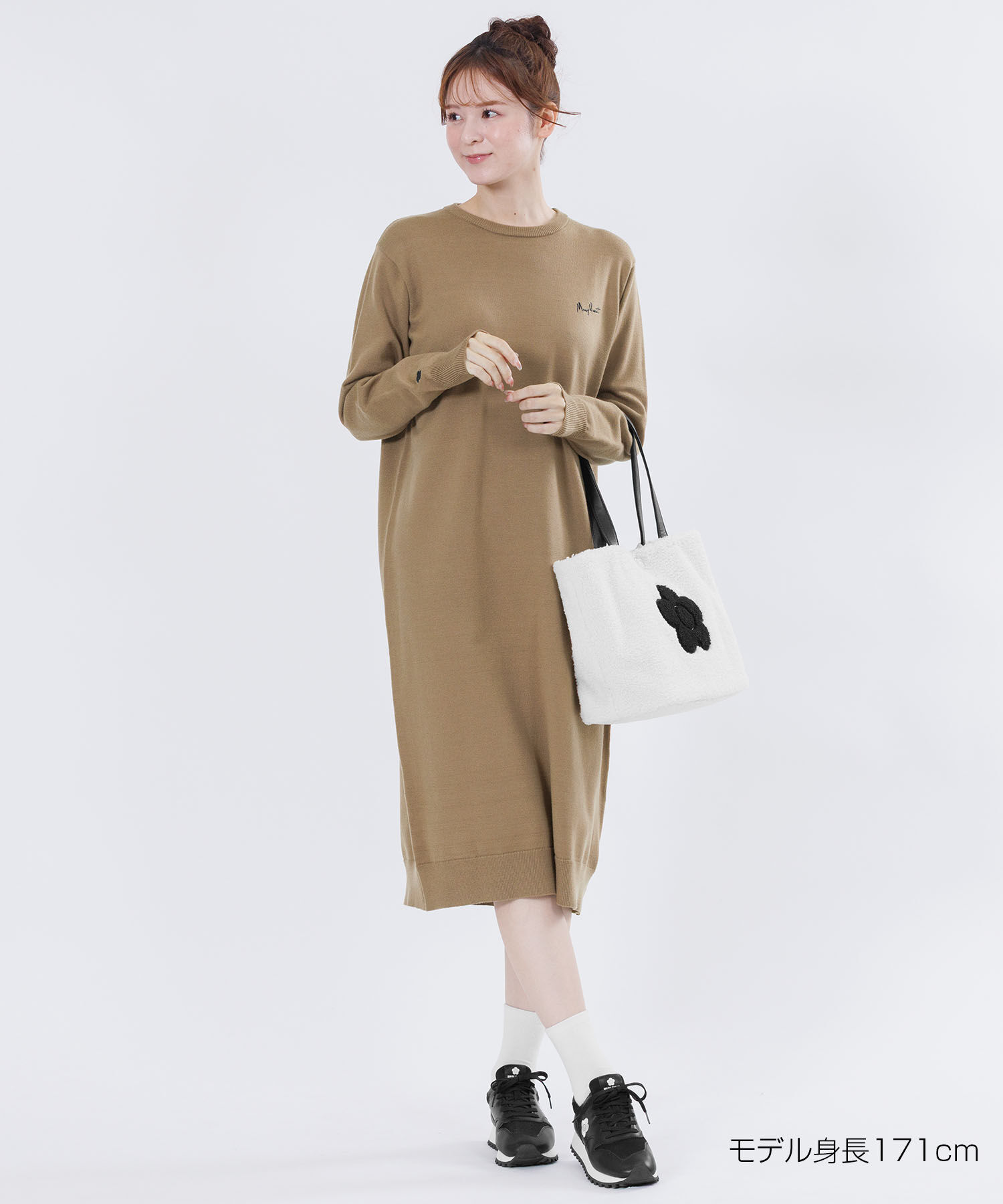 MARY QUANT「ウォームニット ワンピース」|ワンピース|ブラウン