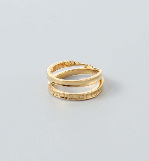  「【SV925】メッセージリング/ペア　ゴールド」|リング|