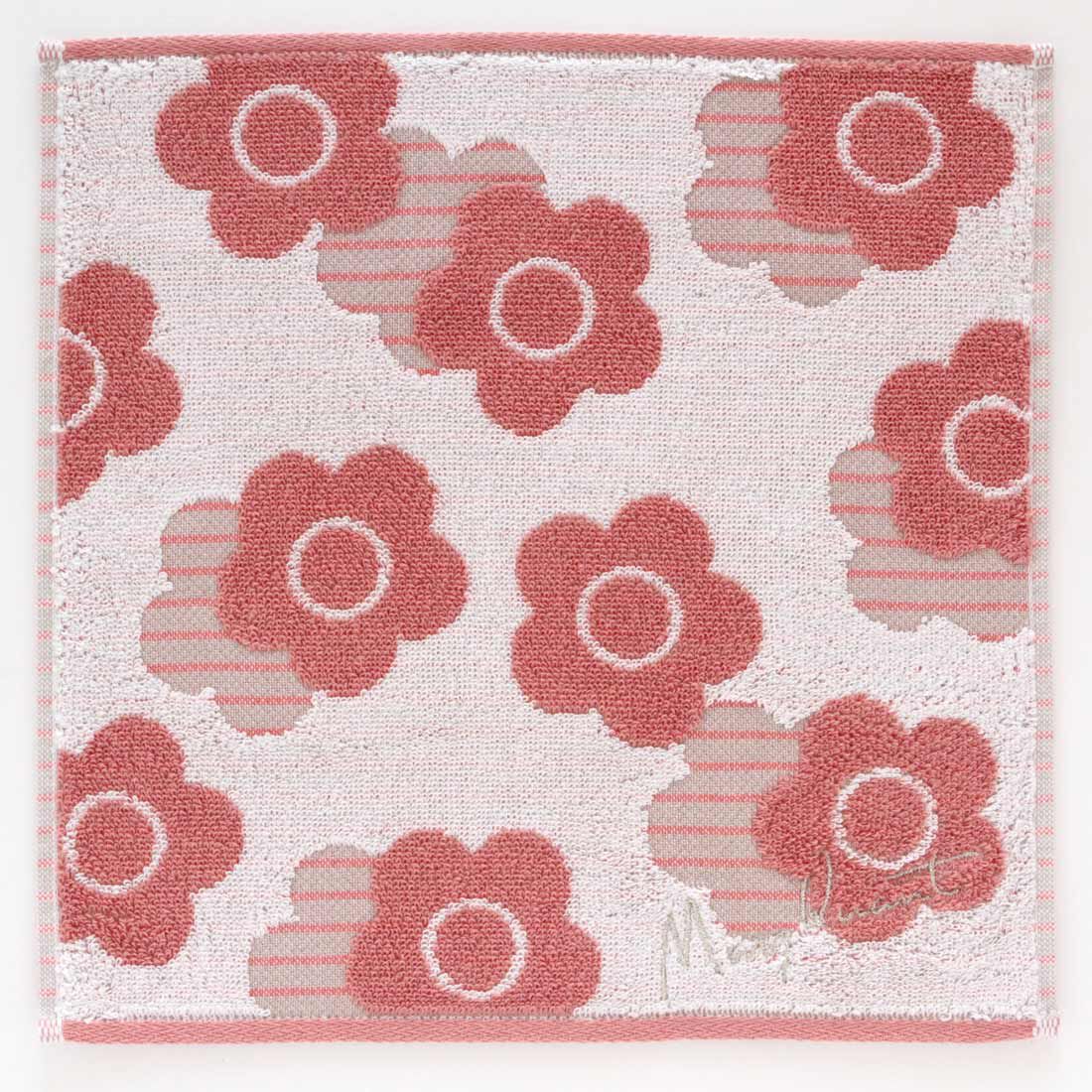  「MARY QUANT タオルハンカチ＜ボーダーデイジー＞」|タオル|