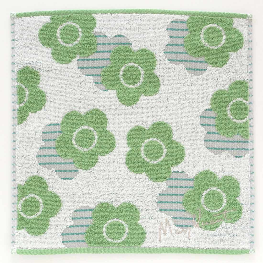  「MARY QUANT タオルハンカチ＜ボーダーデイジー＞」|タオル|