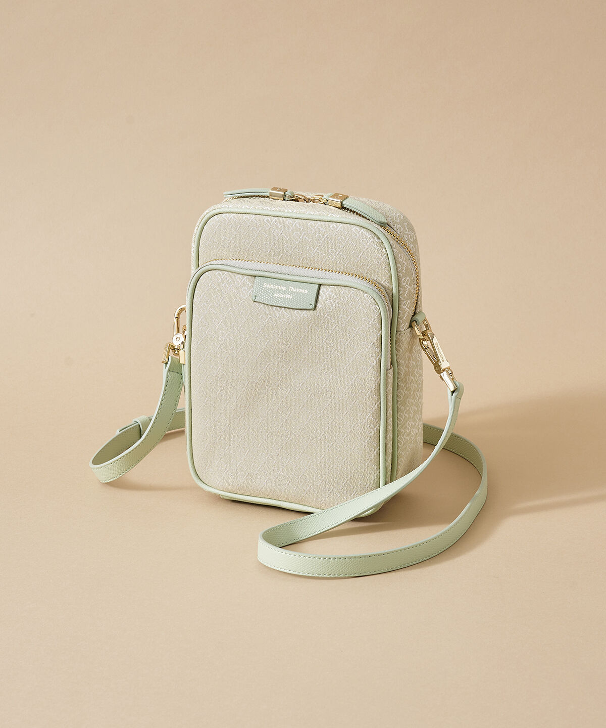 Samantha Thavasa「ST Jacquard サック デ プール」|ショルダー・メッセンジャー|ミント