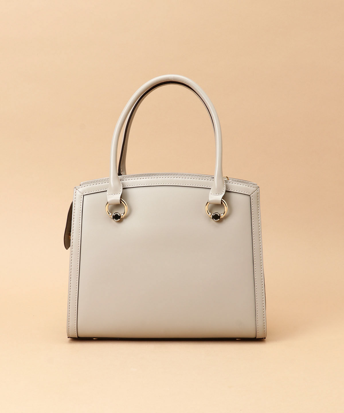 Samantha Thavasa「サークル金具デザイン レザースクエアバッグ 大サイズ」|ハンドバッグ|