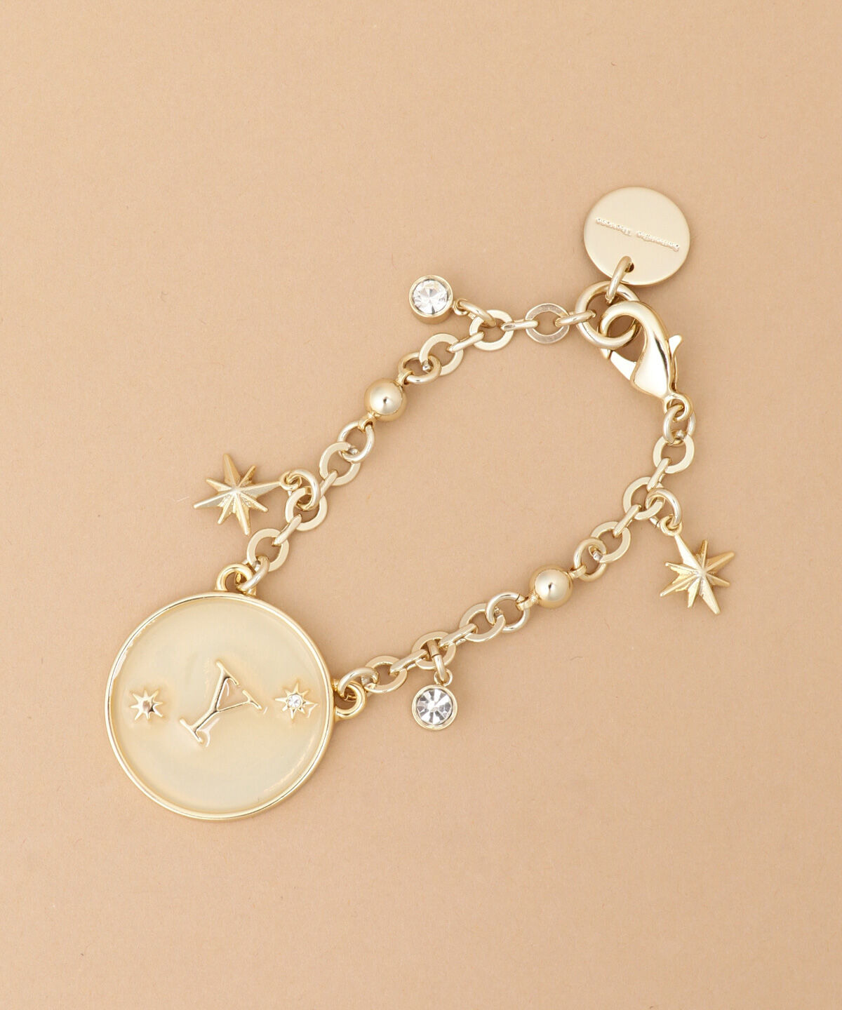 Samantha Thavasa「シャイニーイニシャルバッグチャーム Y」|チャーム・キーホルダー|ゴールド