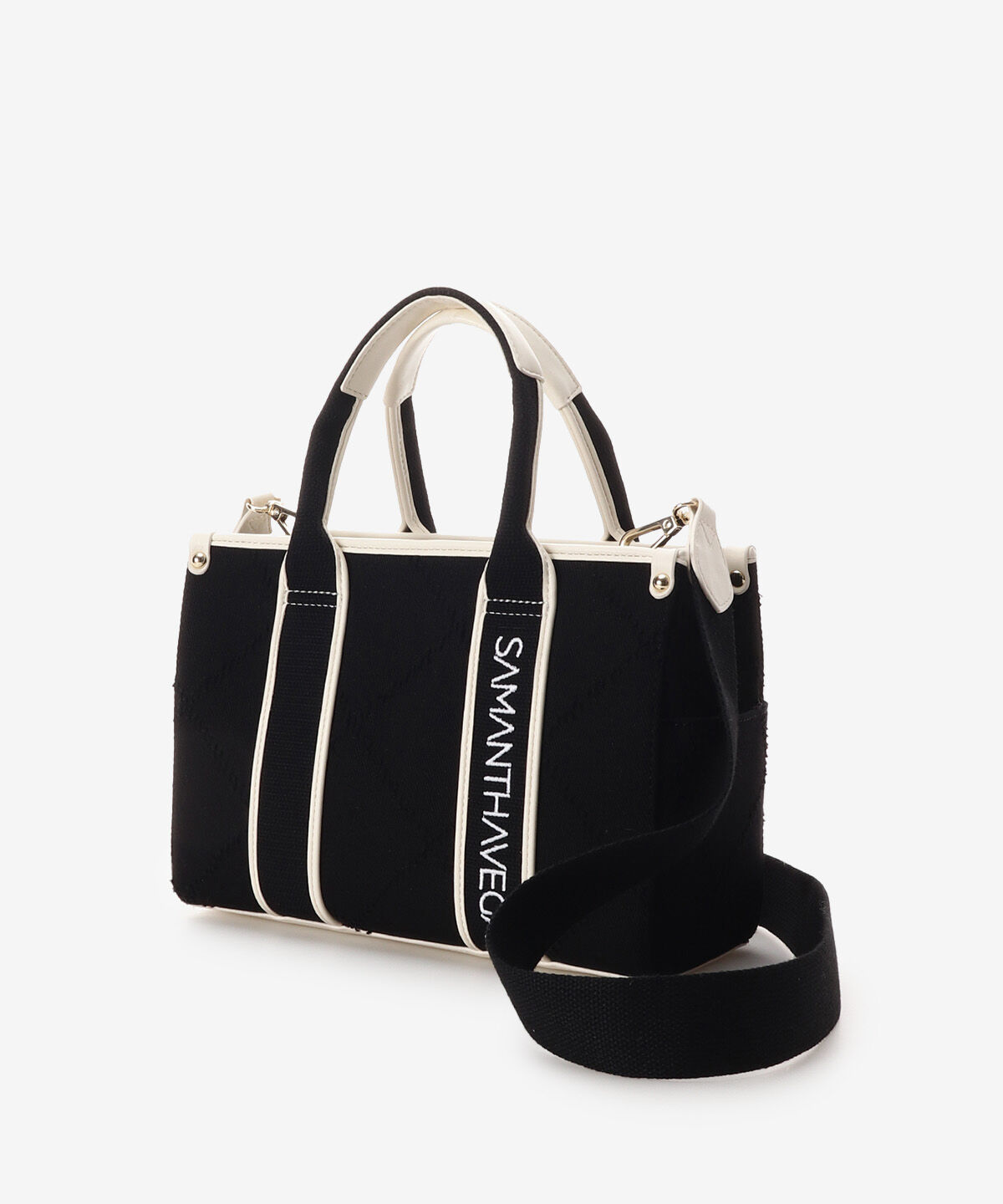 Samantha Vega「ロゴテープデニム風トート（小）」|ハンドバッグ|