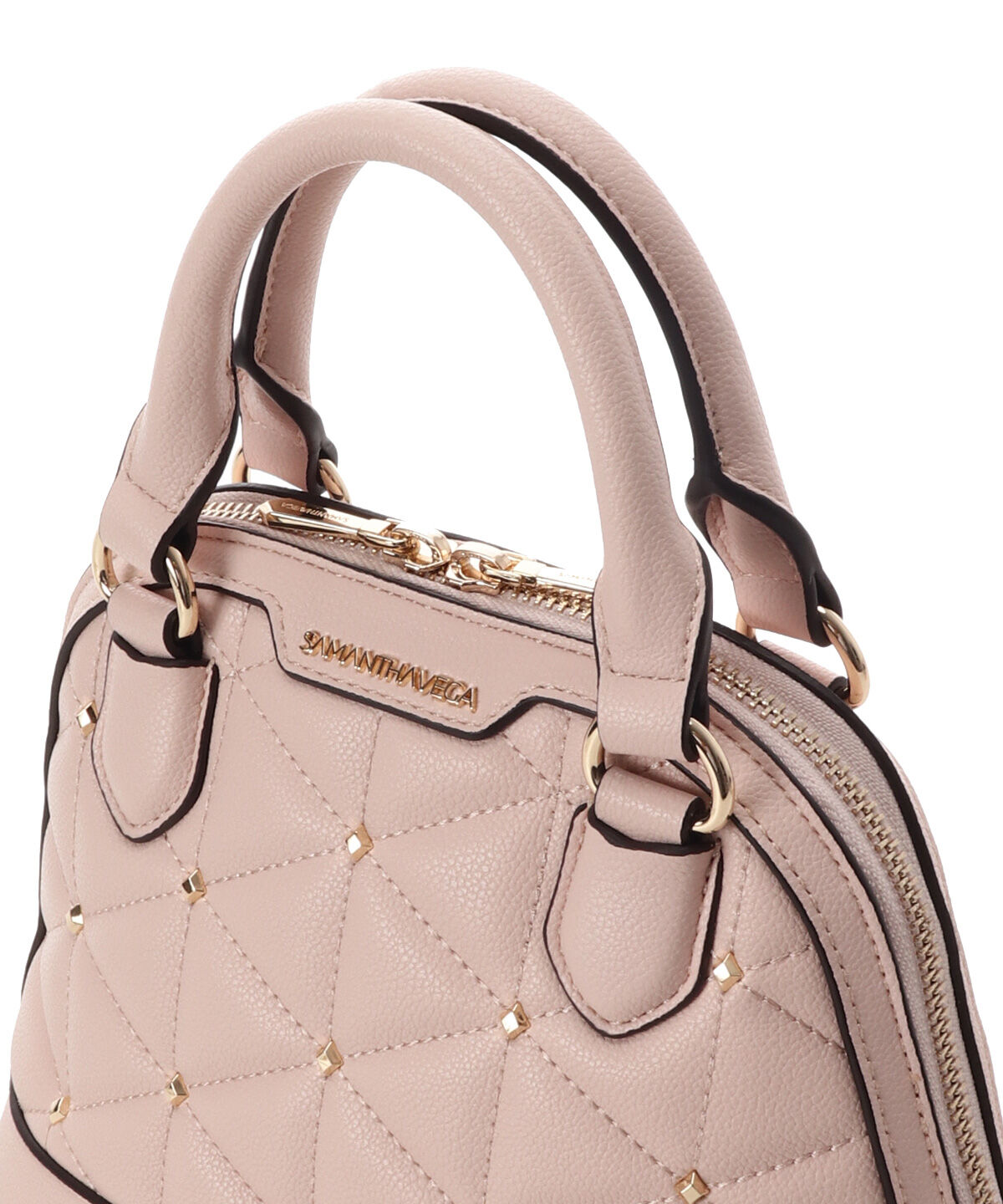 Samantha Vega「キルティングスタッズハンドバッグ（小）」|ハンドバッグ|