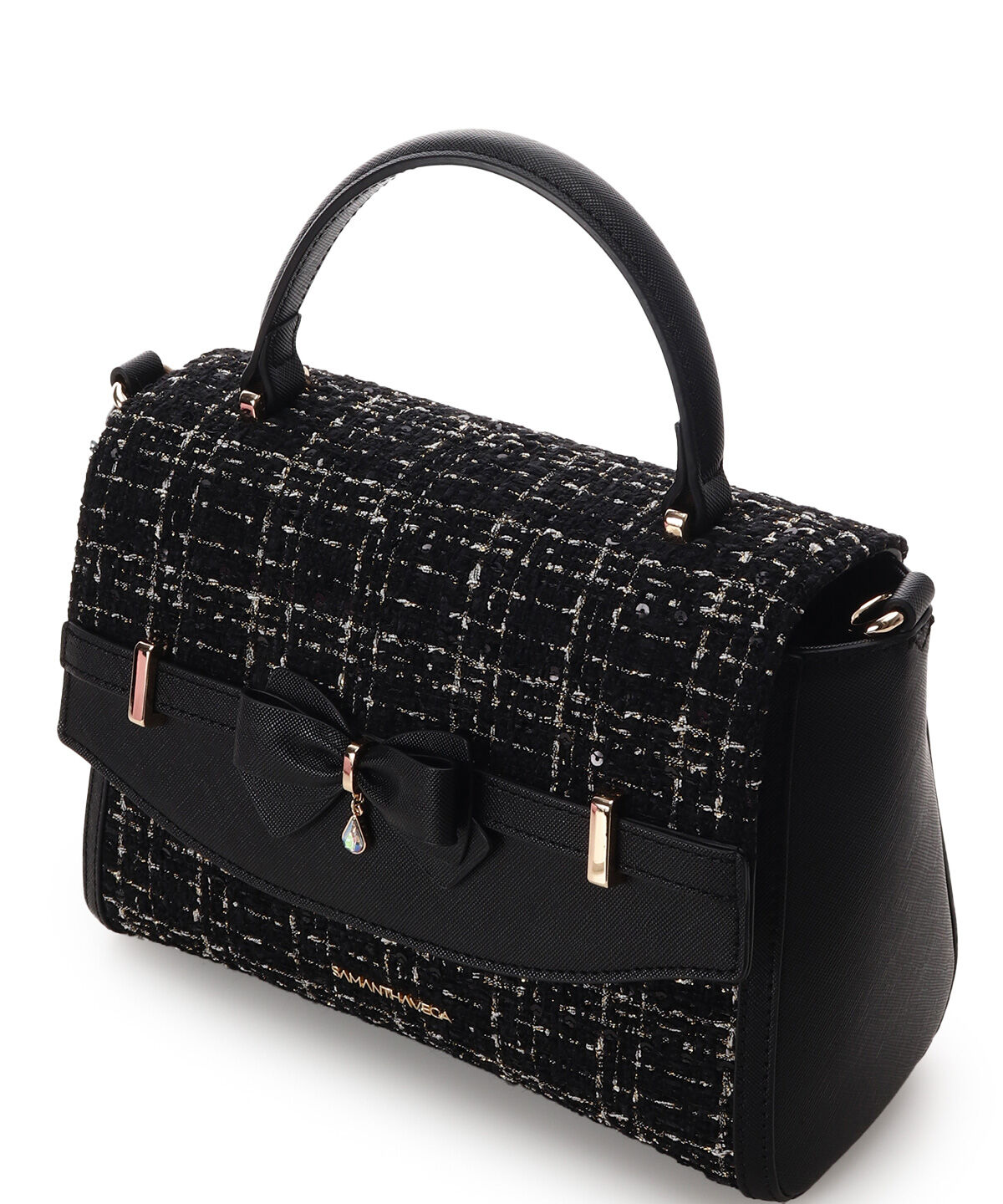 Samantha Vega「ツイードアクセントリボンショルダーバッグ」|ショルダー・メッセンジャー|