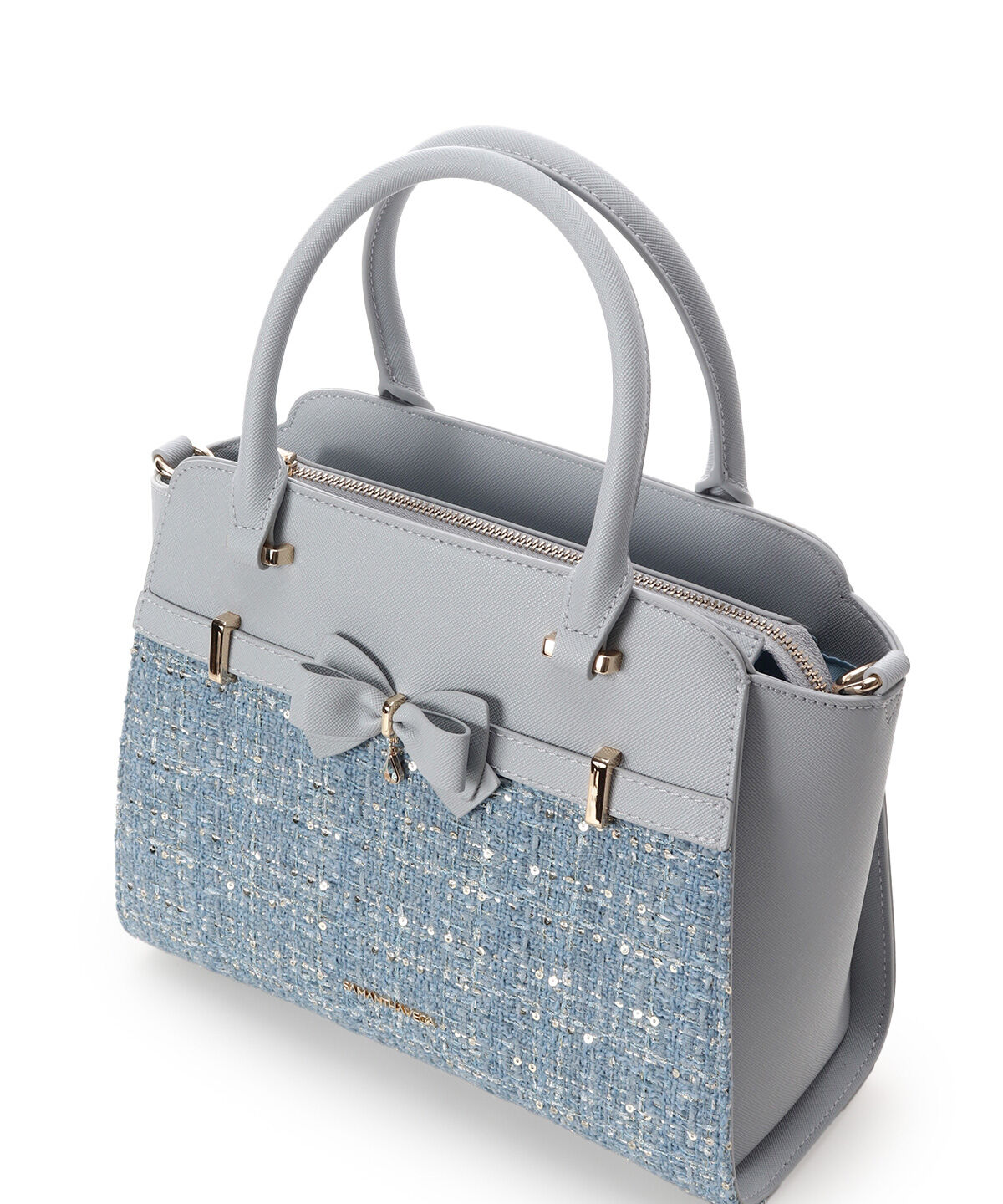 Samantha Vega「ツイードアクセントリボンハンドバッグ」|ハンドバッグ|