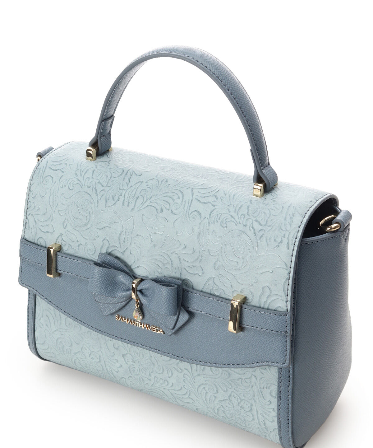 Samantha Vega「フローラルアクセントリボンショルダーバッグ」|ショルダー・メッセンジャー|