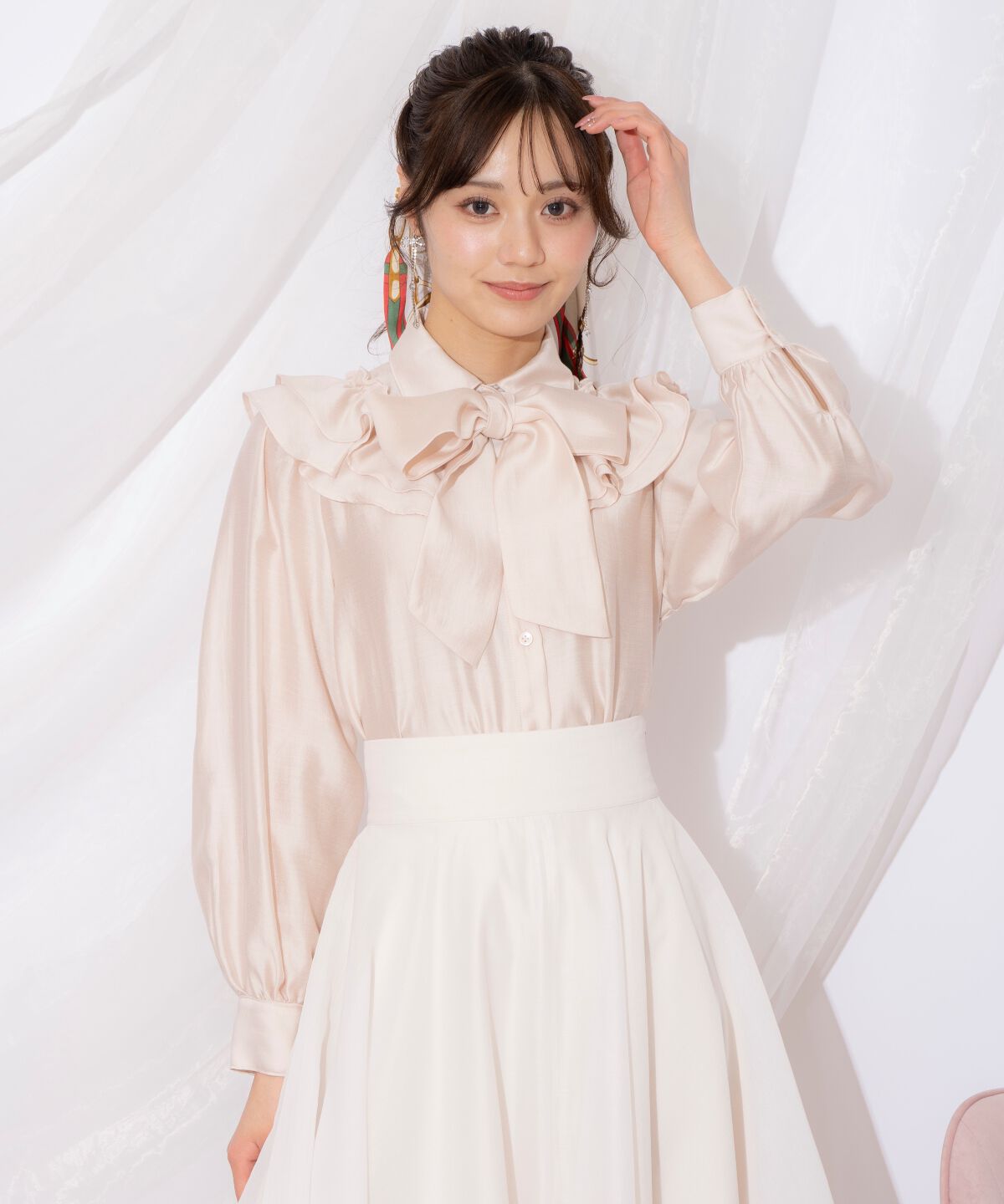 WILLSELECTION「ギャザーフリルボウタイブラウス」|シャツ・ブラウス|