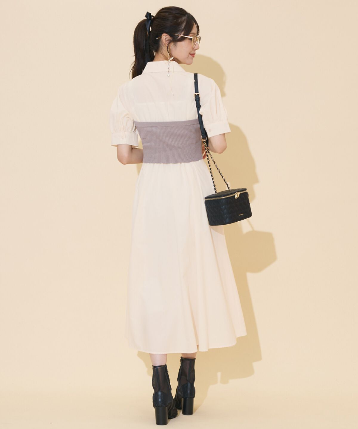 WILLSELECTION「ビスチェレイヤードタックシャツワンピース」|ワンピース|