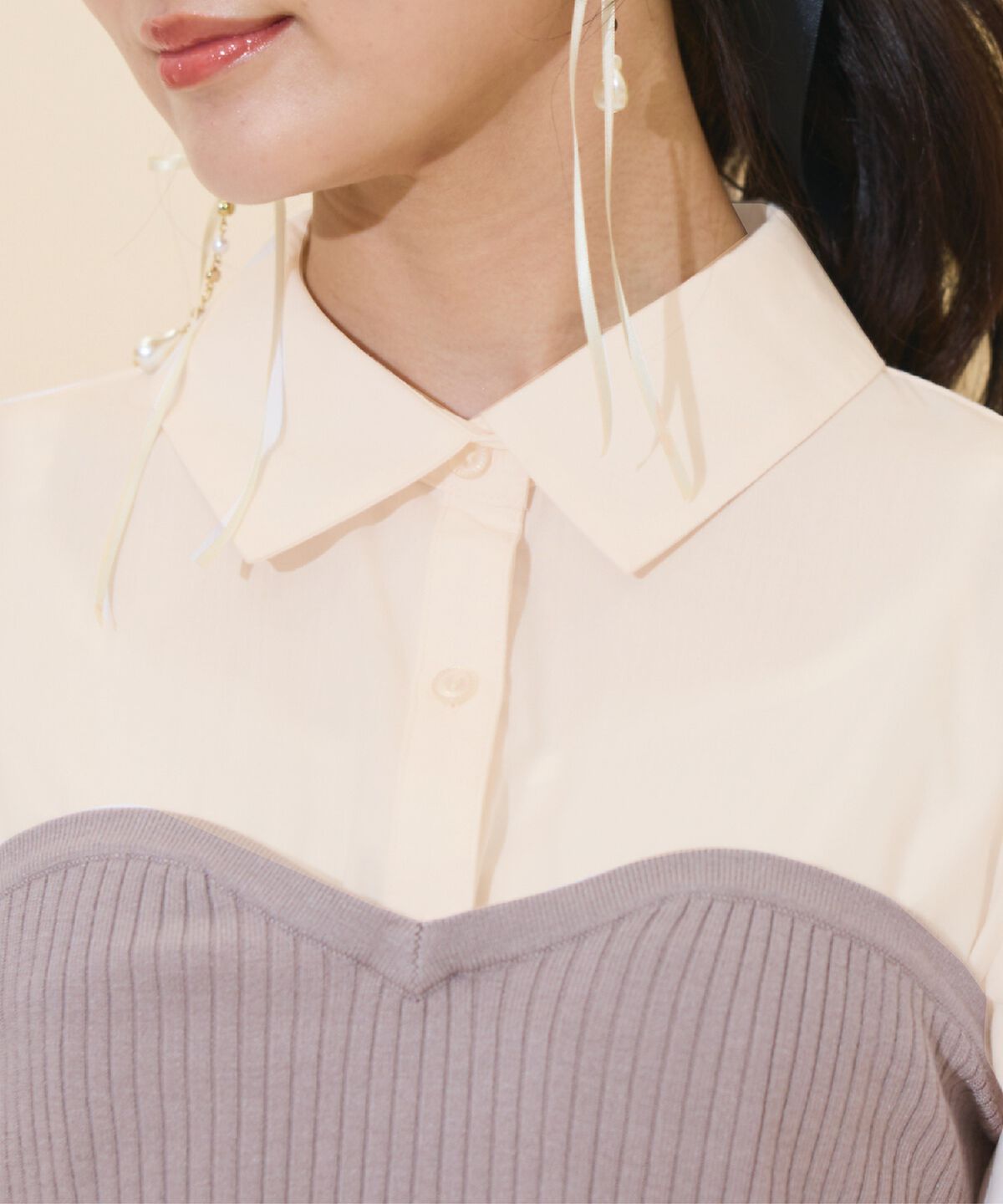 WILLSELECTION「ビスチェレイヤードタックシャツワンピース」|ワンピース|