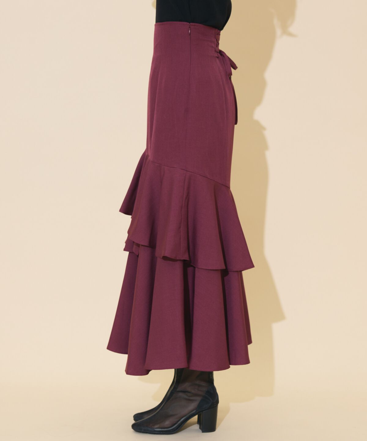 WILLSELECTION「アシメレイヤードハイウエストスカート」|フレア|