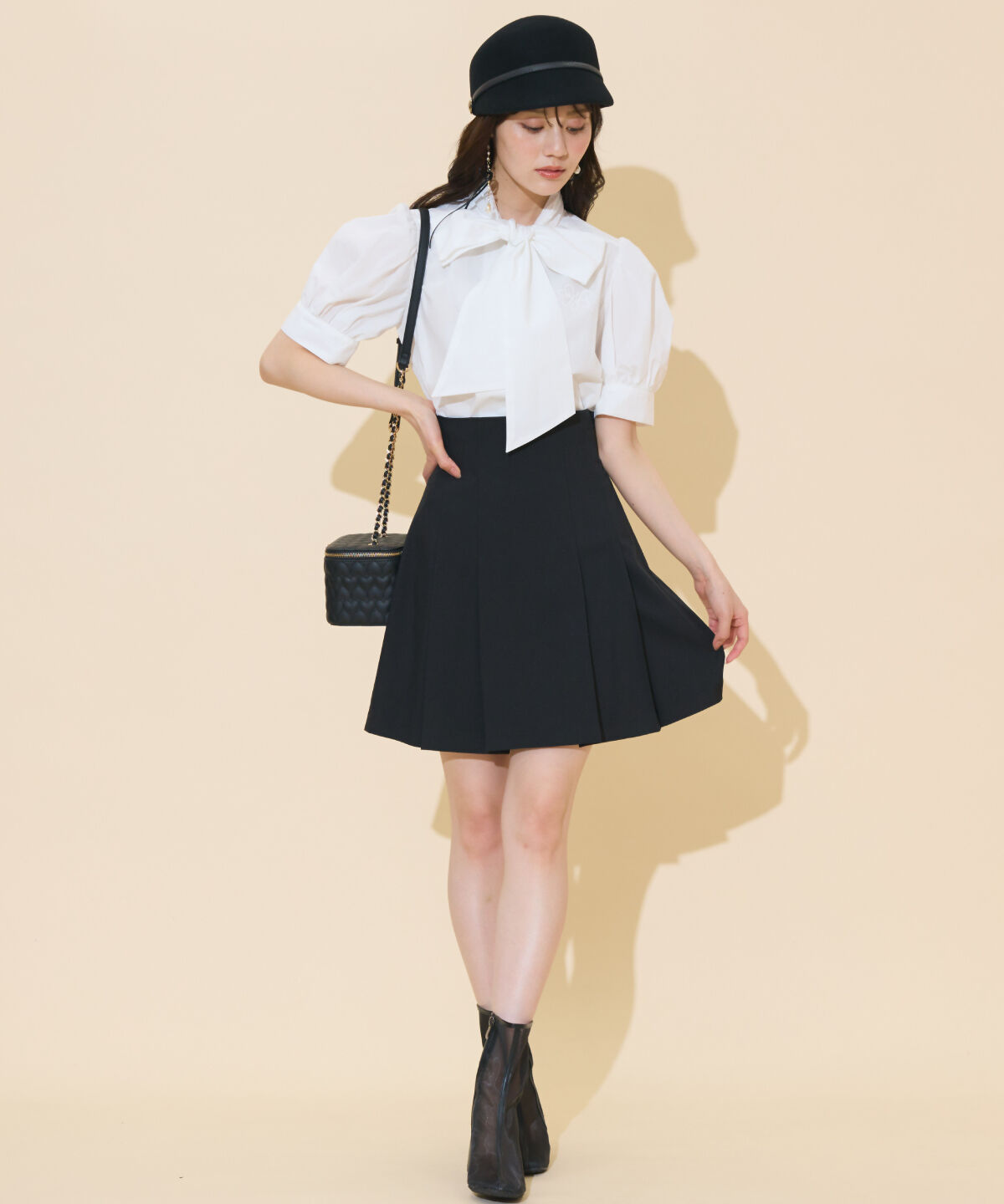 WILLSELECTION「ハイウエストプリーツミニスカート」|フレア|