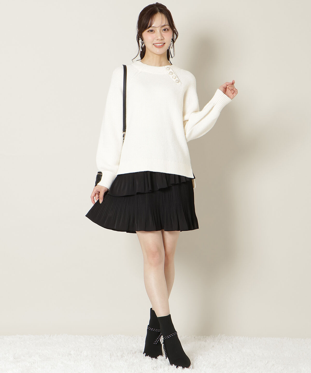 WILLSELECTION「プリーツティアードミニスカート」|フレア|