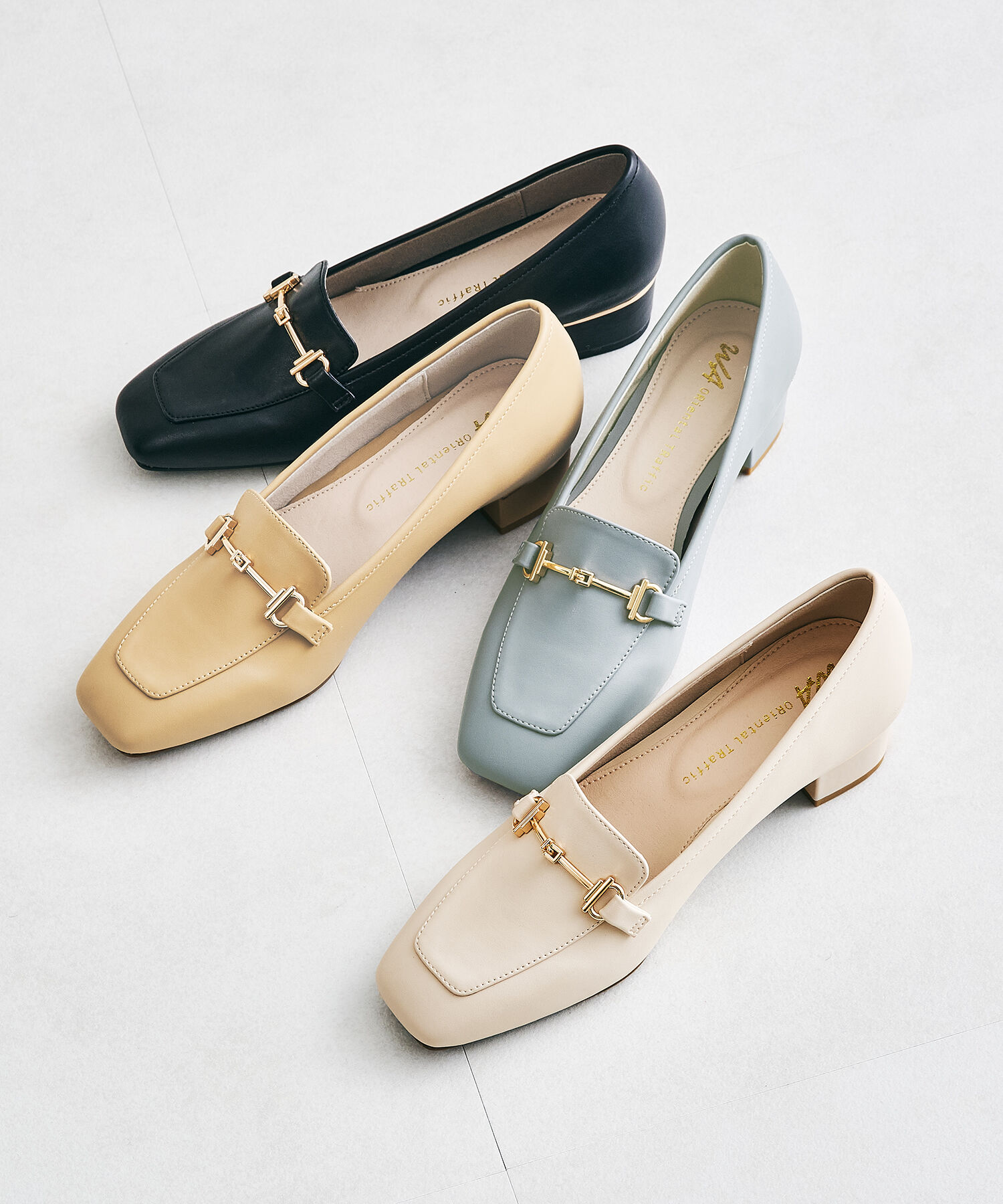 WA Oriental TRaffic「【定番】メタリックラインビットヒールローファー/42101」|ローファー|