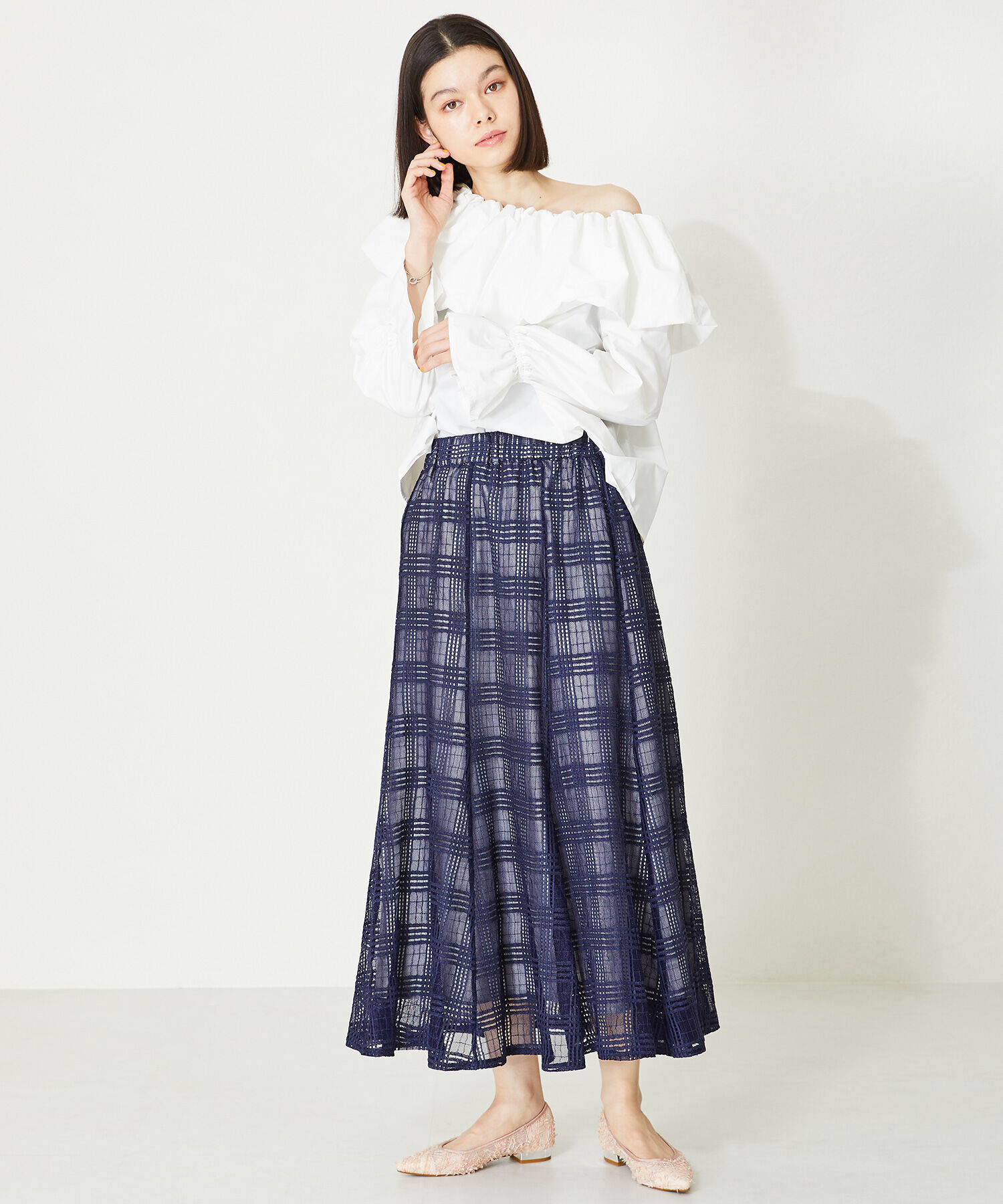 ORiental TRaffic「メタリックヒールチュールパンプス/41102」|パンプス|