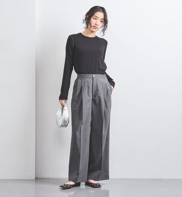 UNITED ARROWS「タック イージーパンツ」|チノ|