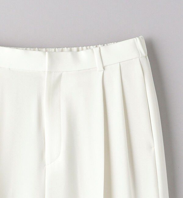UNITED ARROWS「2タック ワイドパンツ WHITE」|スラックス|