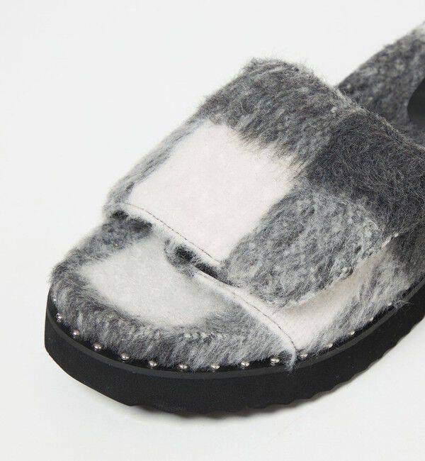 UNITED ARROWS「チェック スライダー サンダル」|サンダル|