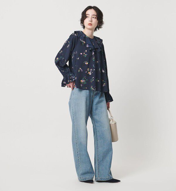 UNITED ARROWS「フラワー プリント ブラウス ‐ウォッシャブル‐」|シャツ・ブラウス|