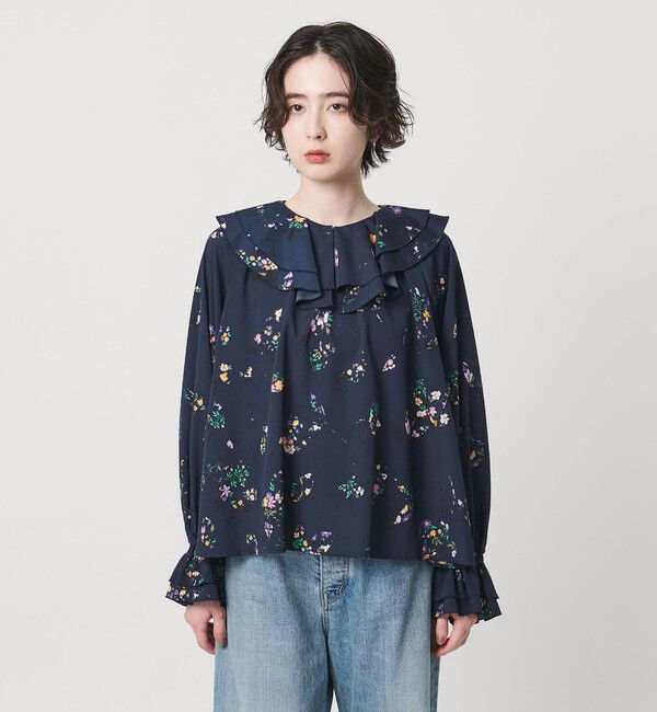 UNITED ARROWS「フラワー プリント ブラウス ‐ウォッシャブル‐」|シャツ・ブラウス|