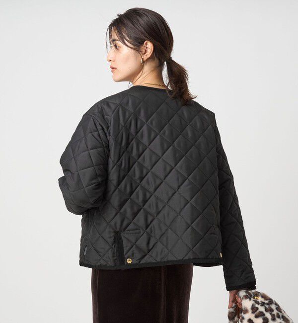 UNITED ARROWS green label relaxing「【別注】＜Traditional Weatherwear＞ARKLEY Aライン キルティング ショート コート」|ノーカラーコート|