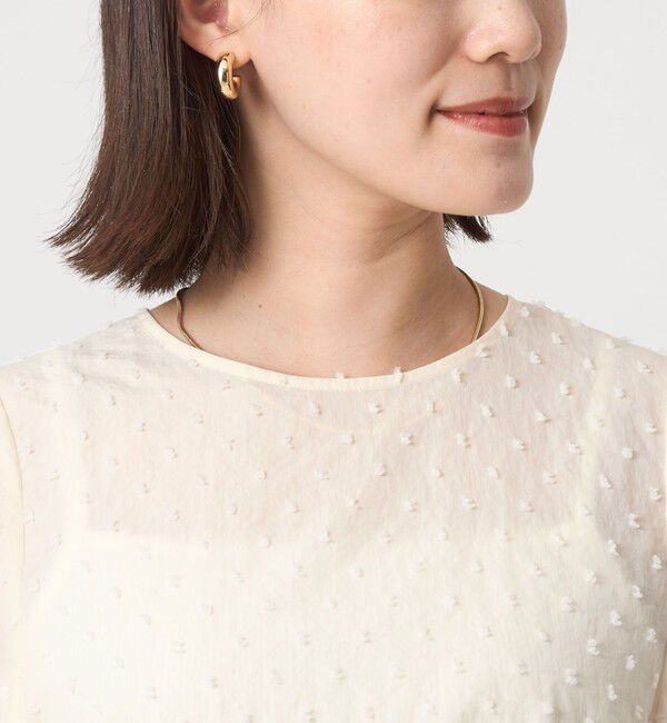 UNITED ARROWS green label relaxing「ドットジャカード ブラウス」|シャツ・ブラウス|