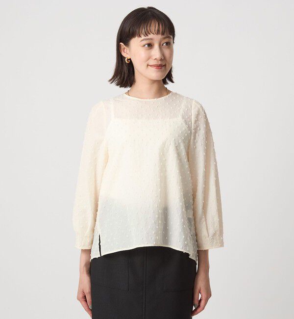 UNITED ARROWS green label relaxing「ドットジャカード ブラウス」|シャツ・ブラウス|