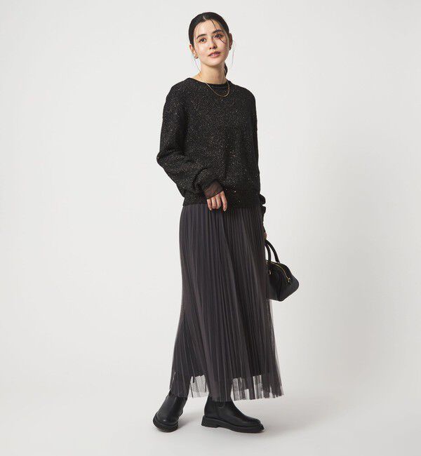 UNITED ARROWS green label relaxing「スパンコール ニット プルオーバー ウォッシャブル」|ニット・セーター|