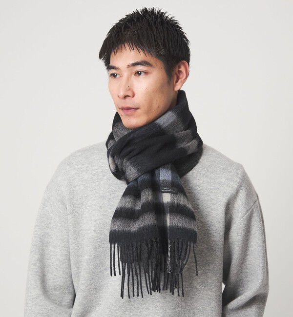 UNITED ARROWS green label relaxing「GLR リバーシブル マフラー」|マフラー|DK.GRAY