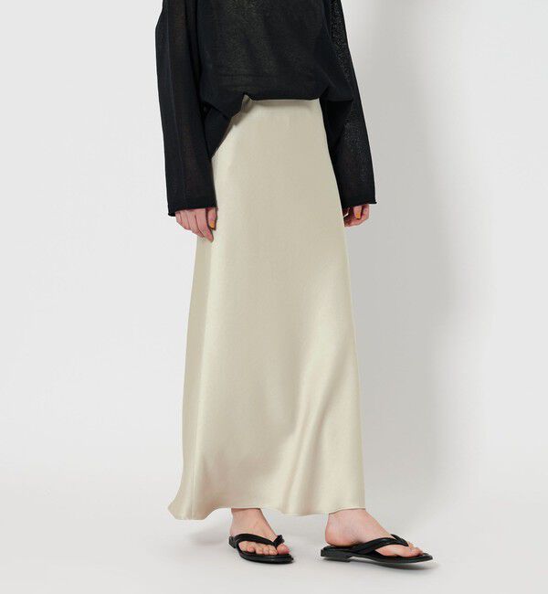 【新品】ポリエステルサテンマーメイドフレアスカート ポリエステルサテン マーメイドフレアスカート（BEAUTY&YOUTH UNITED