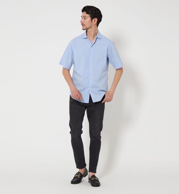 BEAUTY&YOUTH UNITED ARROWS「【WEB限定 WARDROBE SMART】コットン ワイドカラー スキッパーシャツ」|シャツ・ブラウス|